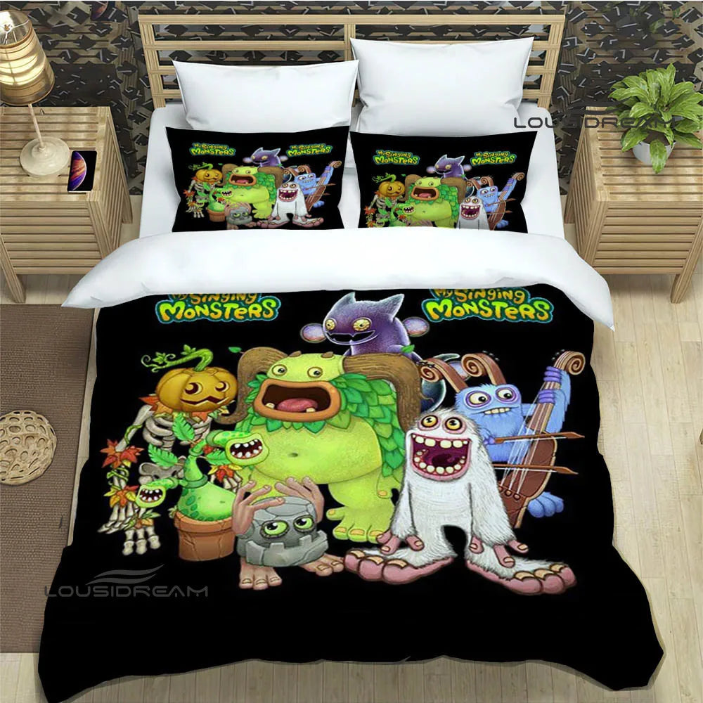 Game My Singing Monsters Bedding Sets exquisite bed supplies set duvet cover bed comforter set bedding set luxury birthday gift