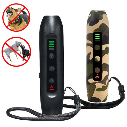 No Noise Ultrasonic Dog Repelle 3 In 1 Ultrasonic Anti Barking Device USB Rechargeable Anti Vibrator Pet Dogs Training Product