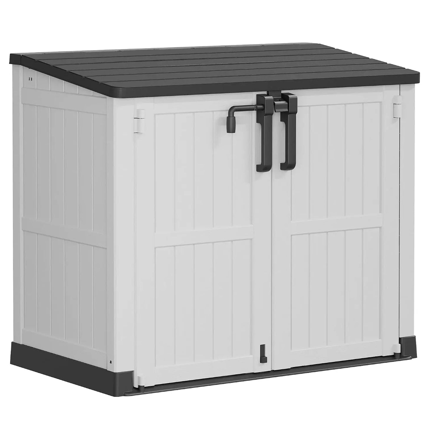 Outdoor Storage Cabinet 37 Cu Ft with Lockable Doors, Portable Horizontal Resin Storage Shed -Easy to Assemble,, Custom