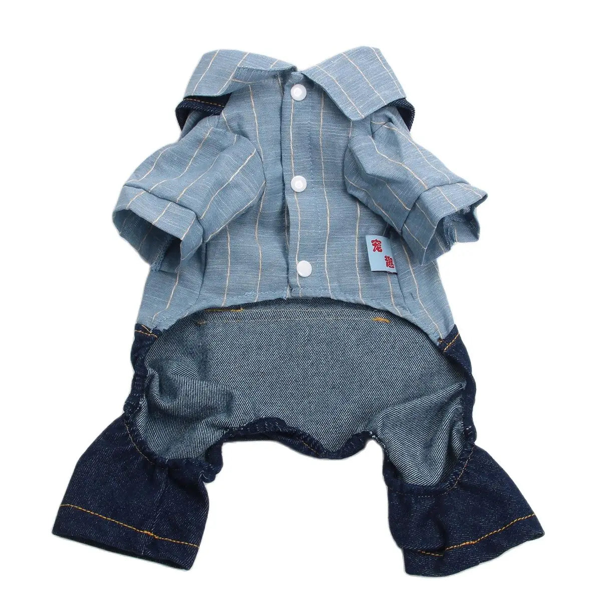 Boy Dog Cat Jumpsuit Rompers Striped Pocket Design Pet Puppy Shirts Spring/Summer Overalls