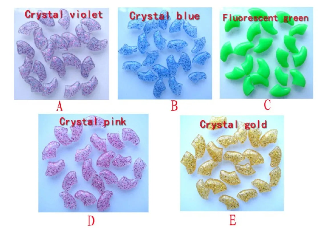 Hot Sale Lots 100pcs Crystal Series Soft Cat Pet Nail Caps Claw Control Paws off + 5pcs Adhesive Glue  safety Size XS S M L