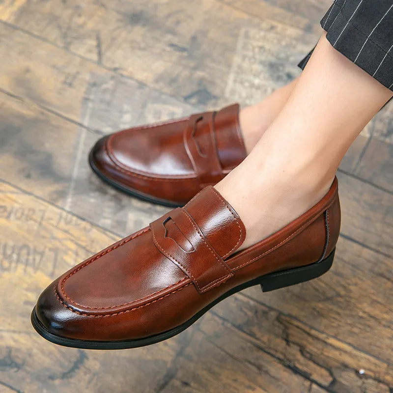 Spring men's fashion loafers casual fashion comfortable luxury British style formal shoes