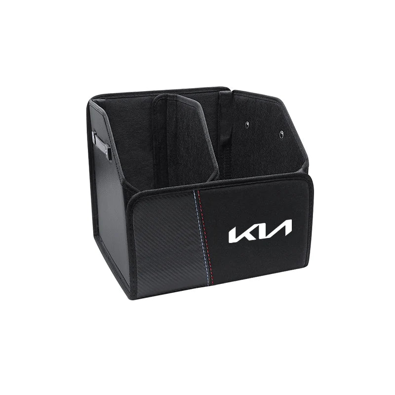 KIA Folding Car Trunk Organizer Box Storage Bag Tools Tidying For KIA EV6 Stinger RIO Sorento Picanto Ceed Borrego Syros K4 K5