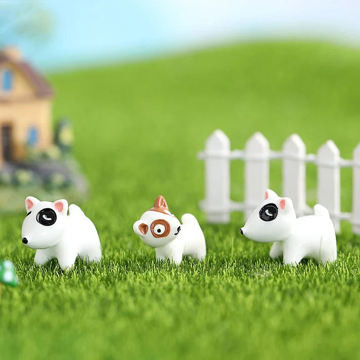 5pcs Miniature Animals Chick Sheep Turtle Puppy Fairy Garden Toy Aquarium Decoration Duck DIY Handicraft Accessories 1-3cm