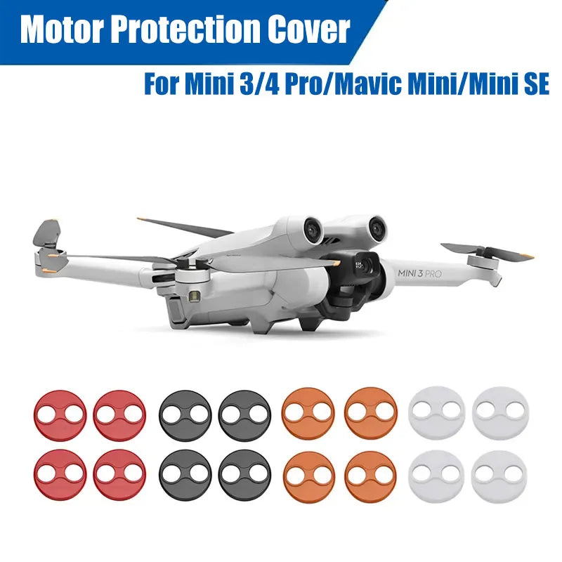 4PCS For DJI Mini 3/4 Pro Aluminium Motor Cover Cap Drone Dust-proof Engine Protector Guard Protective Accessory For Mini 2/SE