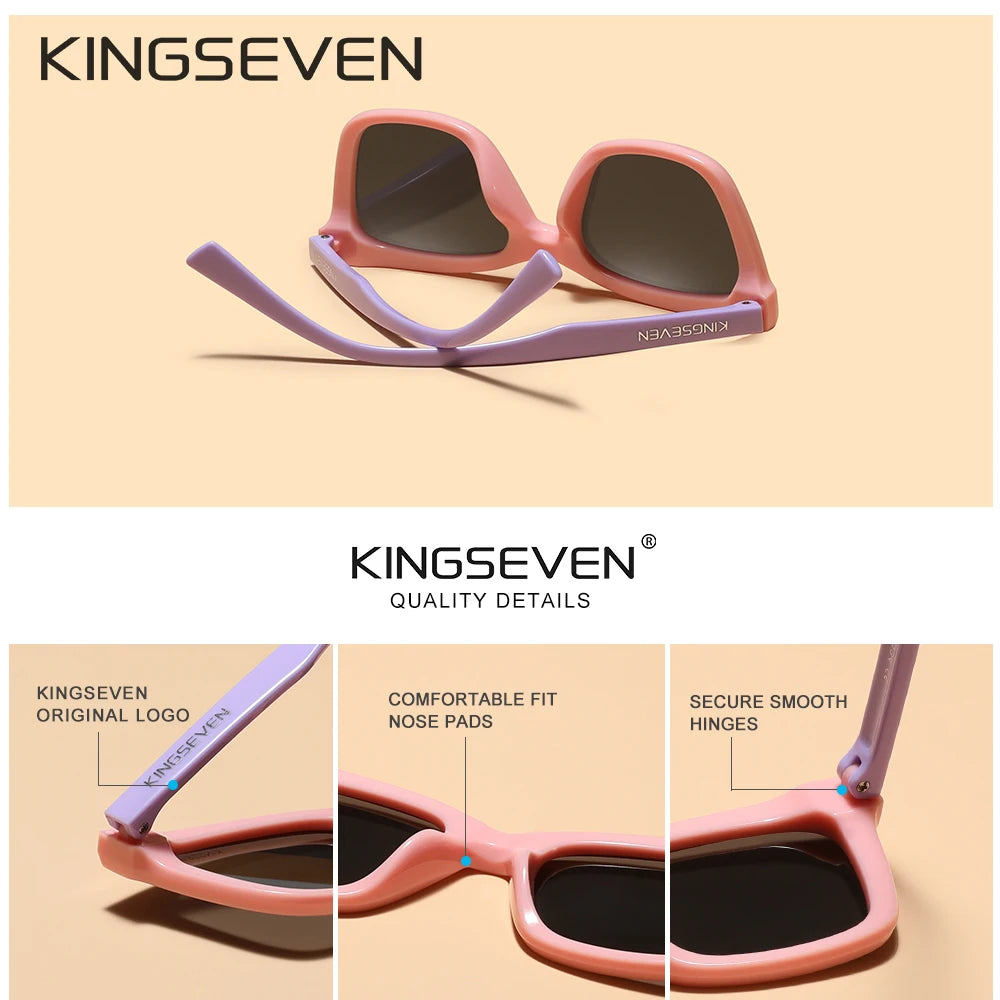 KINGSEVEN Brand Children Sunglasses polarized Girls Cat Design Glasses Decorative Sun Glasses For Boys Gafas De Sol UV400