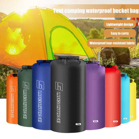 PVC Waterproof Bag 3/5/8/12/15/25/35/75L Outdoor Swimming Bag Diving Compression Storage Dry Bag For Man Women Kayaking Backpack