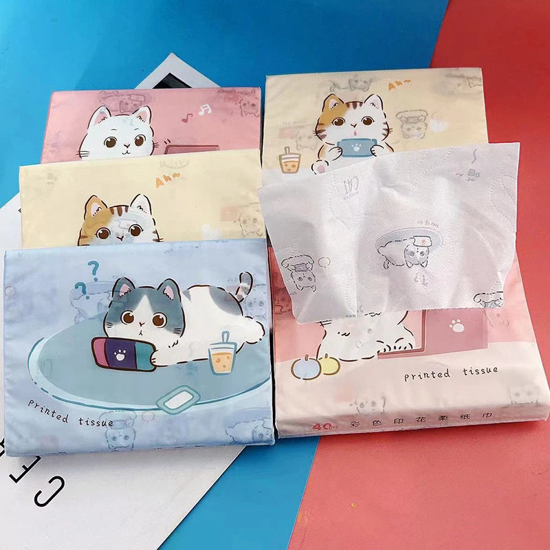 1pack (40 Sheets）Disposable Face Towel Tissue Soft Thick Dry Wipe Tissue Household Napkins Paper Towels Toilet Paper