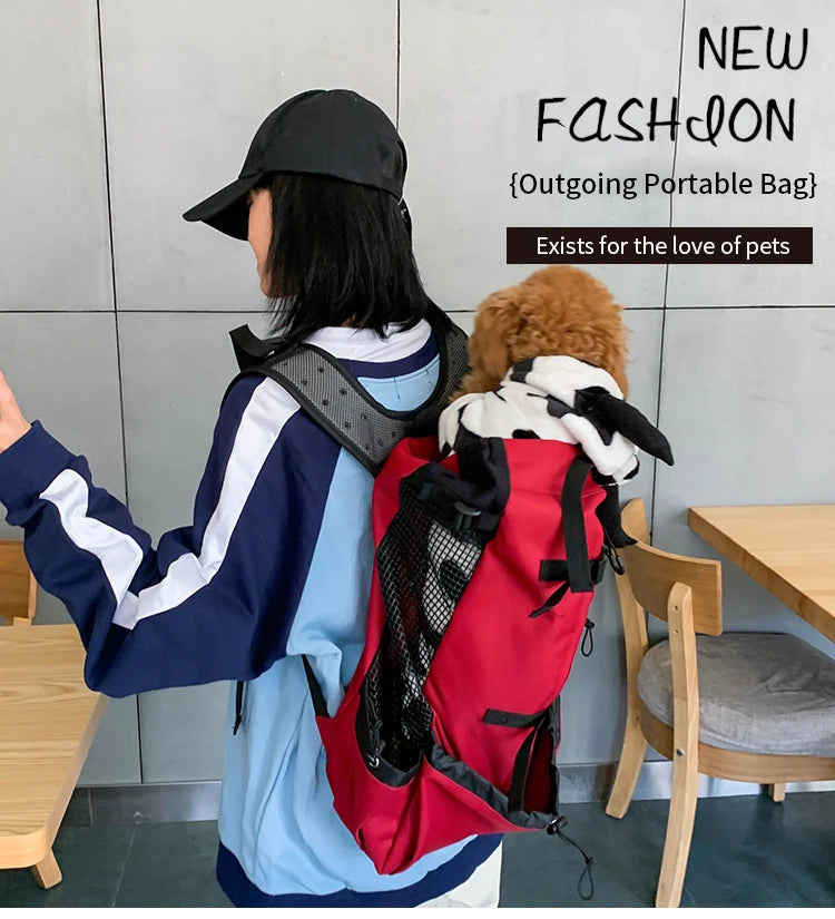 Outdoor Travel Large Capacity Pet Bag Outdoor Convenient Carry Breathable Cat and Dog Double Shoulder Backpacks Wholesale