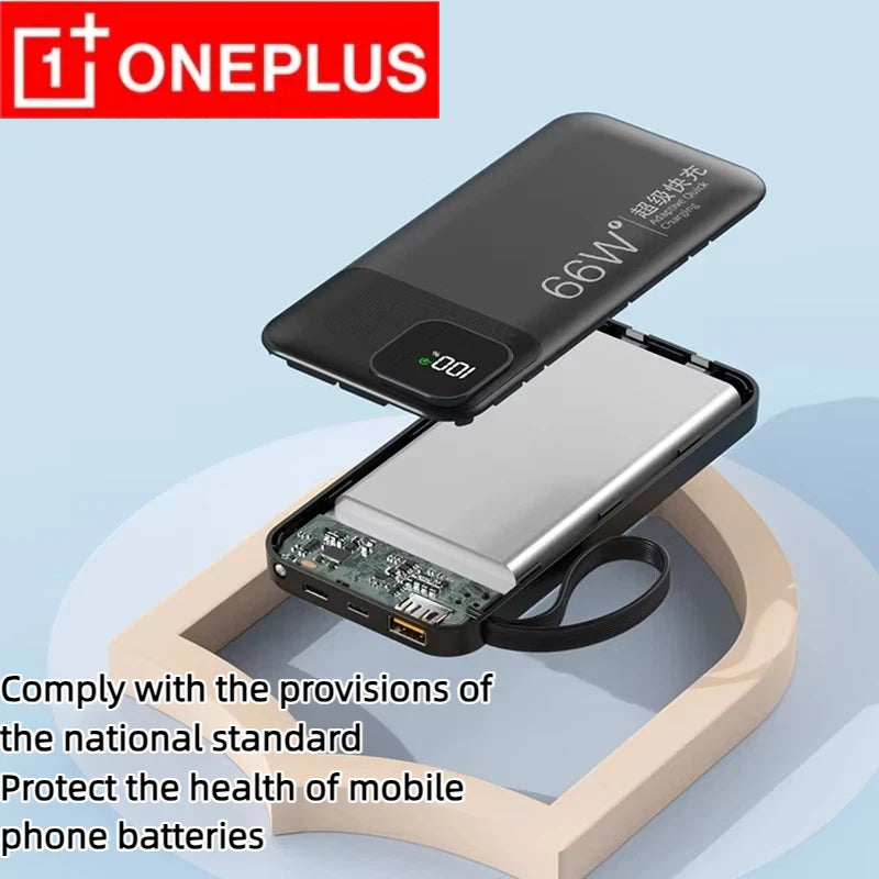 ONEPLUS Power Bank 50000mAh External Spare Battery 66W Fast Charging Portable Charger for IPhone Xiaomi Redmi Poco Powerbank