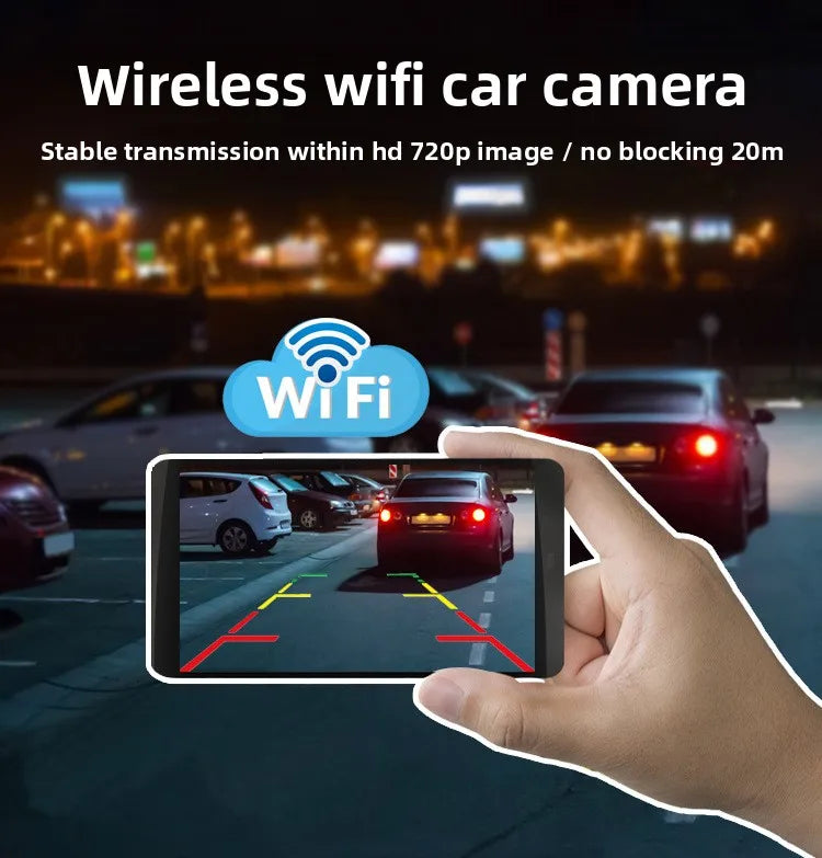 Wireless wifi car car camera car camera high definition starlight night vision 720P rear view reversing image