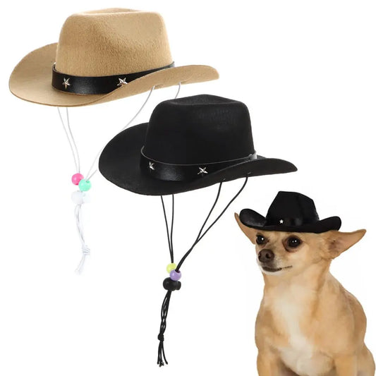 Dog Hat Cowboy Hats Funny Photo Prop Adjustable Dogs Cat Caps Dogs Cats Headwear Universal Dog Cap Party Pet Accessories