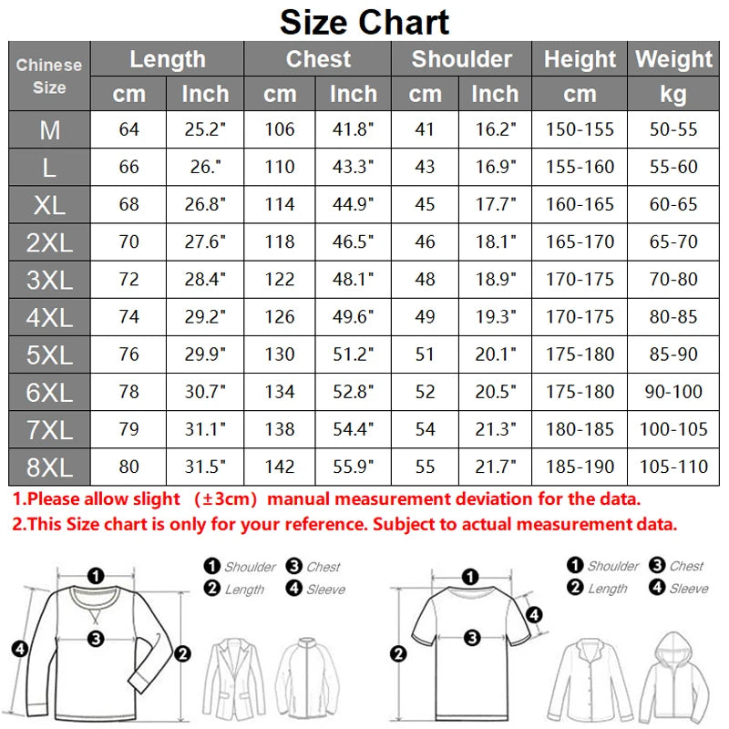 Men Winter New White Duck Down Jacket Warm Thick Stand Collar Windproof Puffer Jacket High Quality Waterproof Jacket Male 8XL