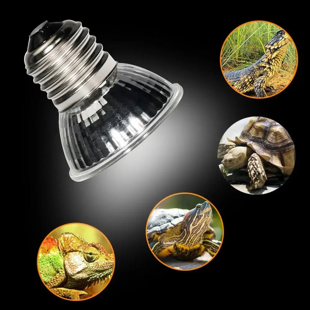 Tortoise Lizard Basking Lamp 25W 50W 75W Pet Heating E27 Bulb Chameleon Snake Turtle Reptile Heating Light UVA+UVB Sunlight