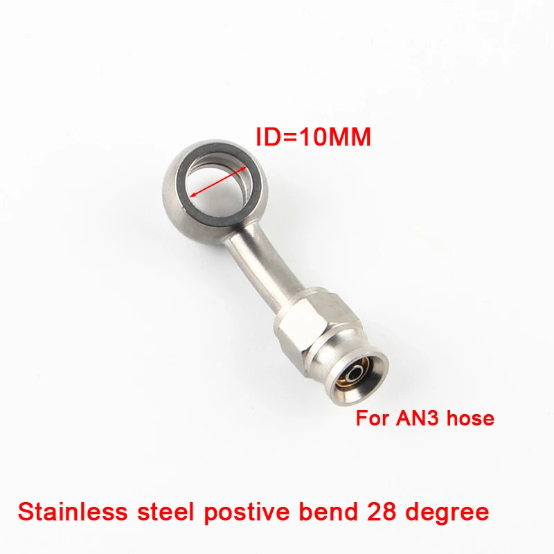 AN3 Motorcycle Motor Bike Hydraulic Brake Oil Hose Line Banjo Fitting m10x1 stainless Steel 10mm