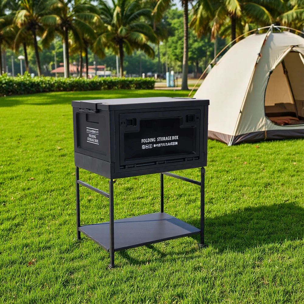 Portable outdoor foldable camping storage box Large capacity multifunctional home outdoor storage box camping table
