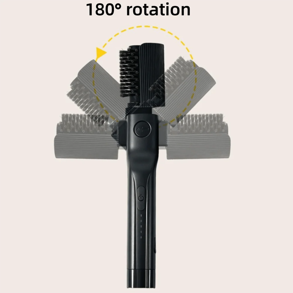 360 Degree Rotate Electric Grill Brush Adjustable Angle Rechargeable BBQ Grill Cleaner Wireless with Replacement Brush Head