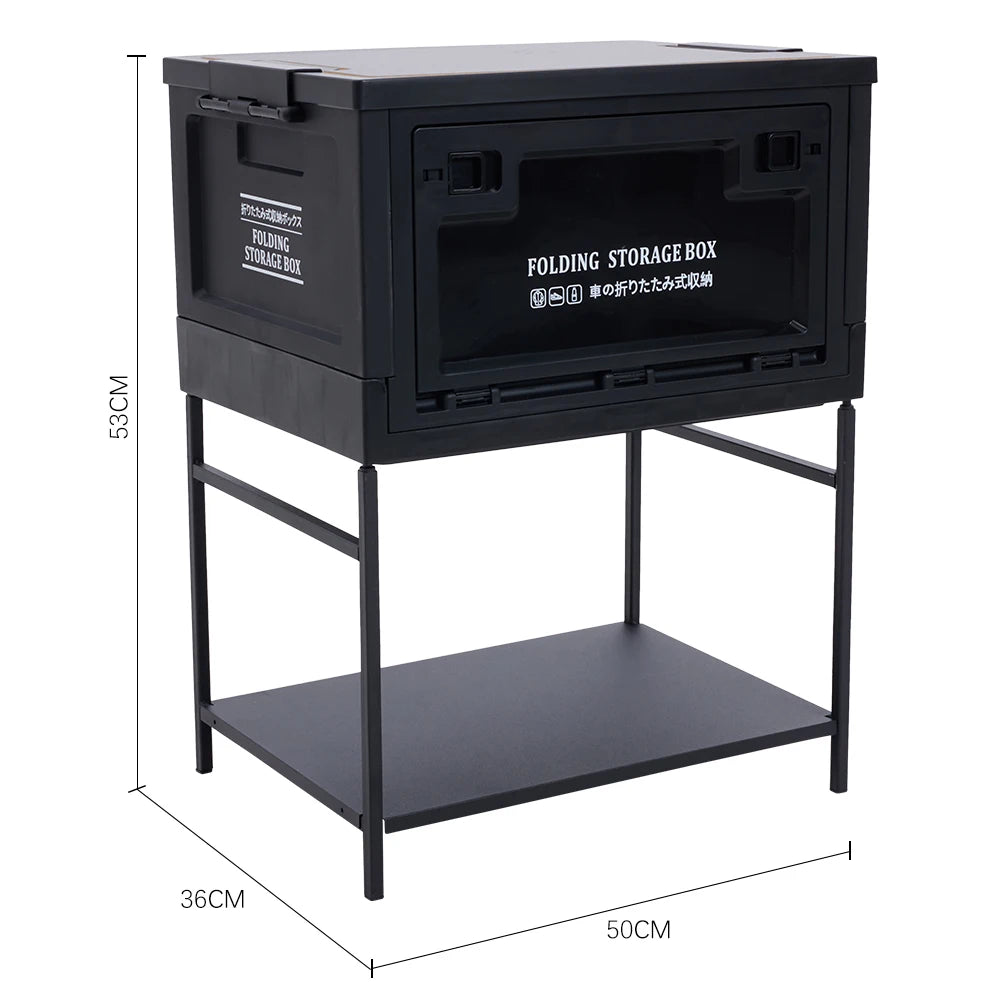 Portable outdoor foldable camping storage box Large capacity multifunctional home outdoor storage box camping table