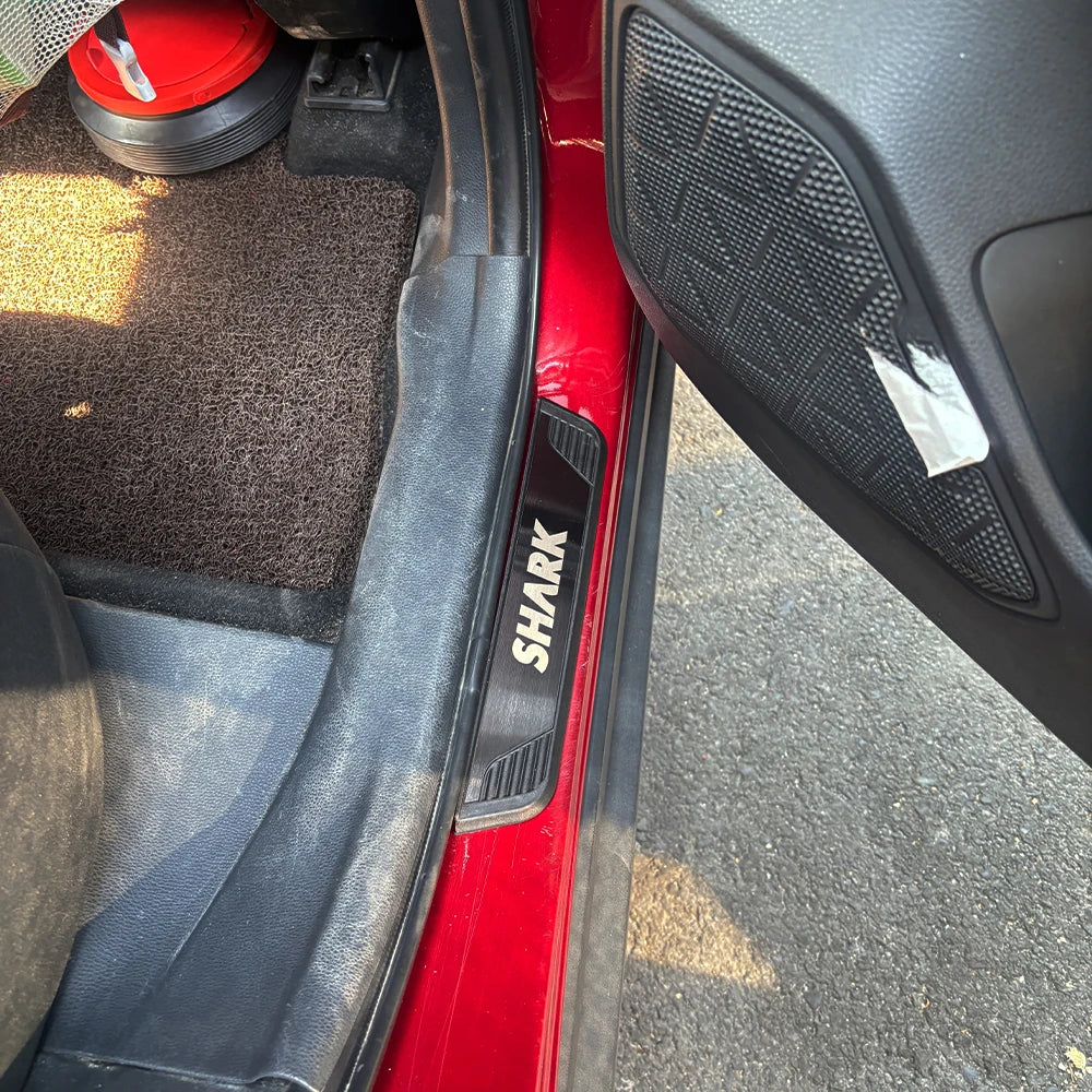 For BYD Shark 6 2024 Car Door Sill Scuff Plate Pedal Cover Trim Accessories Exterior Threshold Protector Auto Stickers