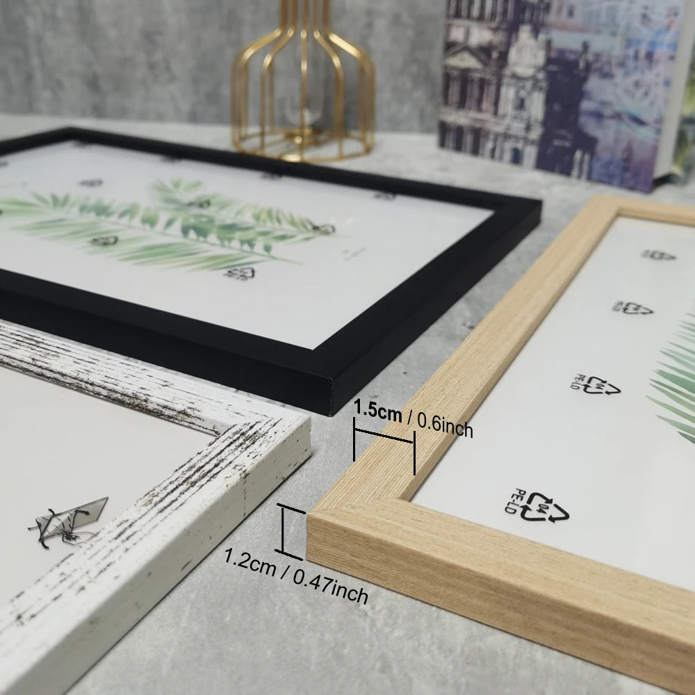 5Pcs Wooden Photo Frames For Picture Wall 10X15 15X20 20X25 A4 Pictures Frame Stand For Pictures Certificate Commemorative Gift