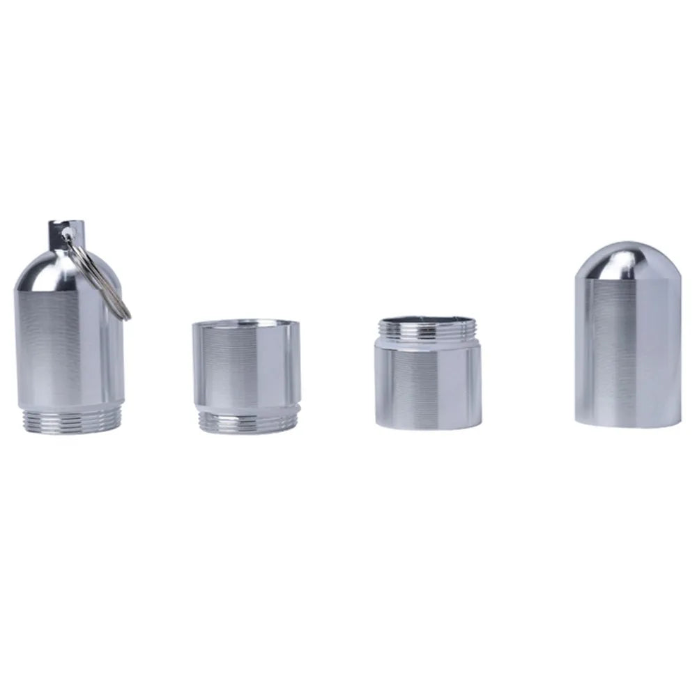 Waterproof aluminum alloy detachable airtight travel storage tube portable metal outdoor storage box