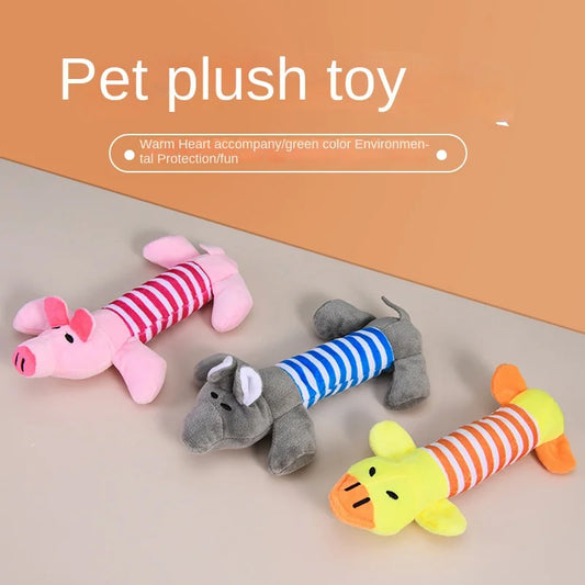 Pet Dog Toy Squeak Plush Toy for Dogs Supplies Fit for All Puppy Pet Sound Toy Funny Durable Chew Molar Toy Pets Supplies