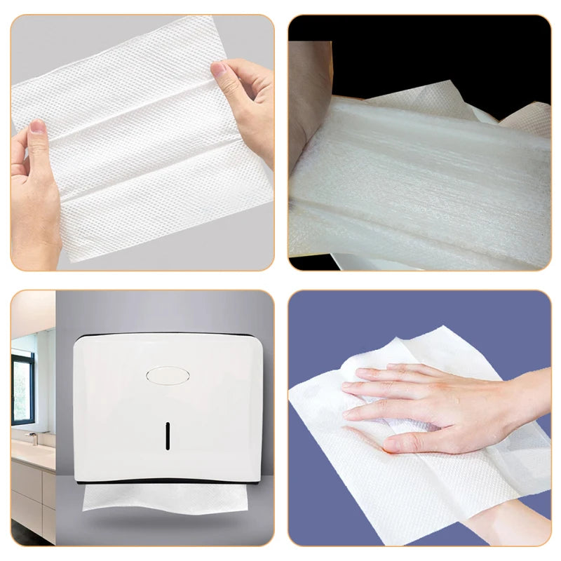 5Pcs Thick Paper Towels Hand Napkins For Hotel Bathroom Kitchen Water Absorbent Multi Function Refill Dispenser Sanitary Tissue