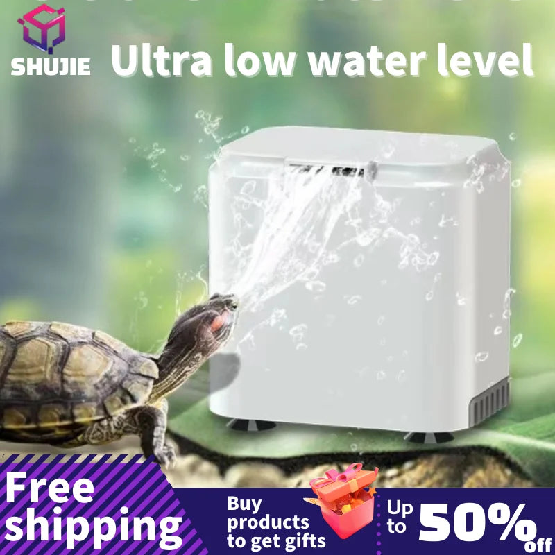 Aquarium Turtle Low Water Level Mini Filter Pump Fish Tank Hanging Waterfall Turtle Filter Pump Fish Turtle Water Circulation