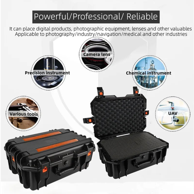 Trolley Case Toolbox Large Hard Case Plastic Tool Box with Wheel Safety Instrument Tool Case Storage Box Portable Tool Organizer