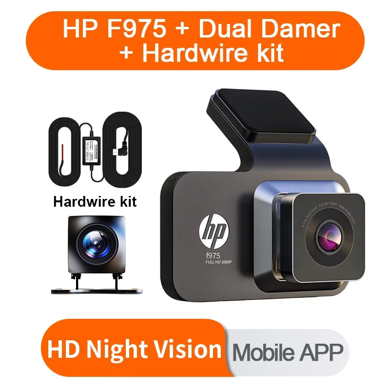 HP dash cam Car Recorder HD Night Vision Car camera WiFi Car DVR Video Loop Video Parking Monitor dashcam auto dash car camera