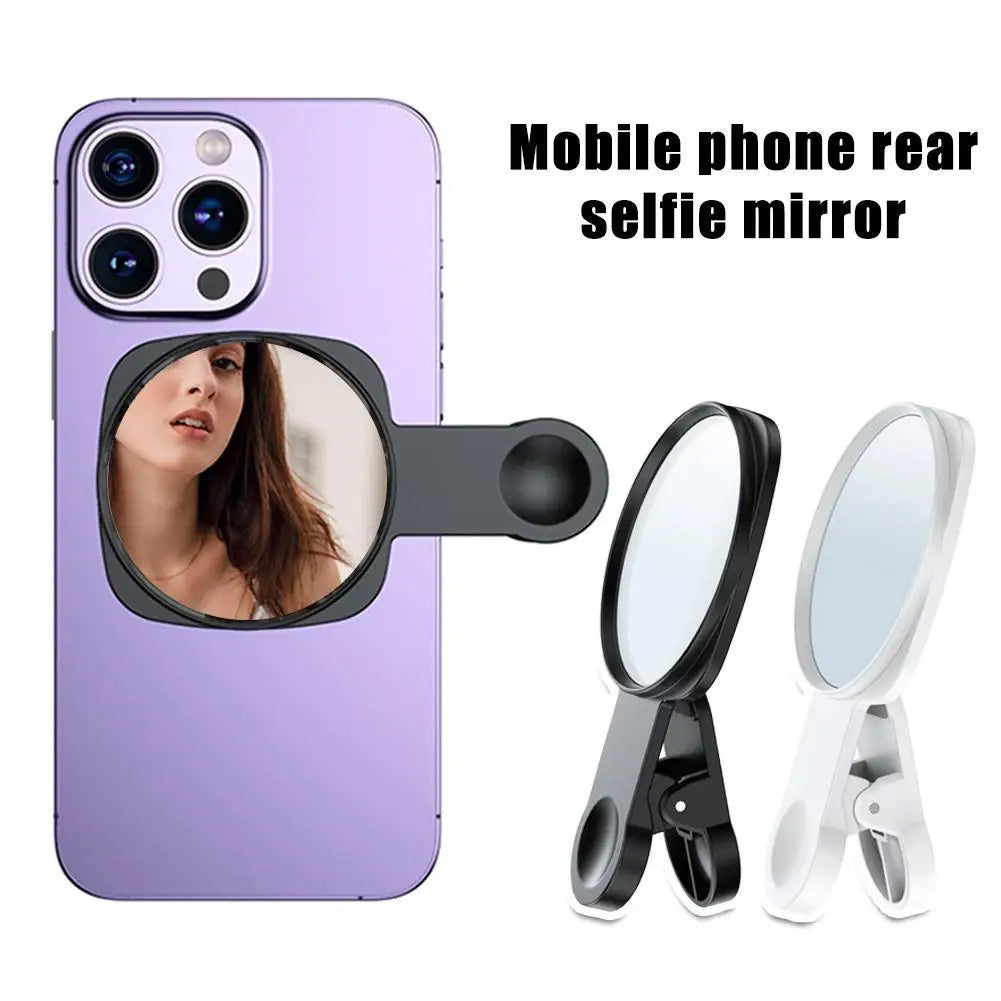 Smartphone Camera Lens Selfie Mirror Clip Kit Phone Selfie Booster Handle Grip Live Streaming Photo Video Selfie Vlog Accessory