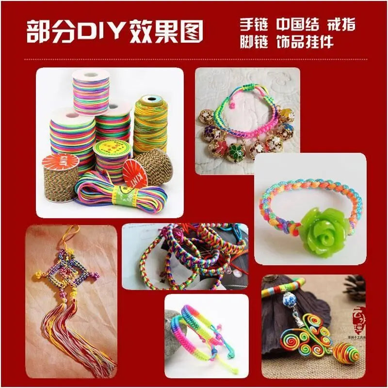 New 10M/lot 0.8mm 1.0mm Nylon Cord Thread Chinese Knot Macrame Cord Bracelet Braided String DIY Tassels Beading Shamballa Thread