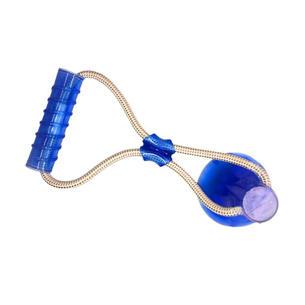 Dog Toys for Aggressive Chewers Interactive Teething Tug Rubber Toy with Suction Cup Rope for Puppy Playing Teeth Cleaning