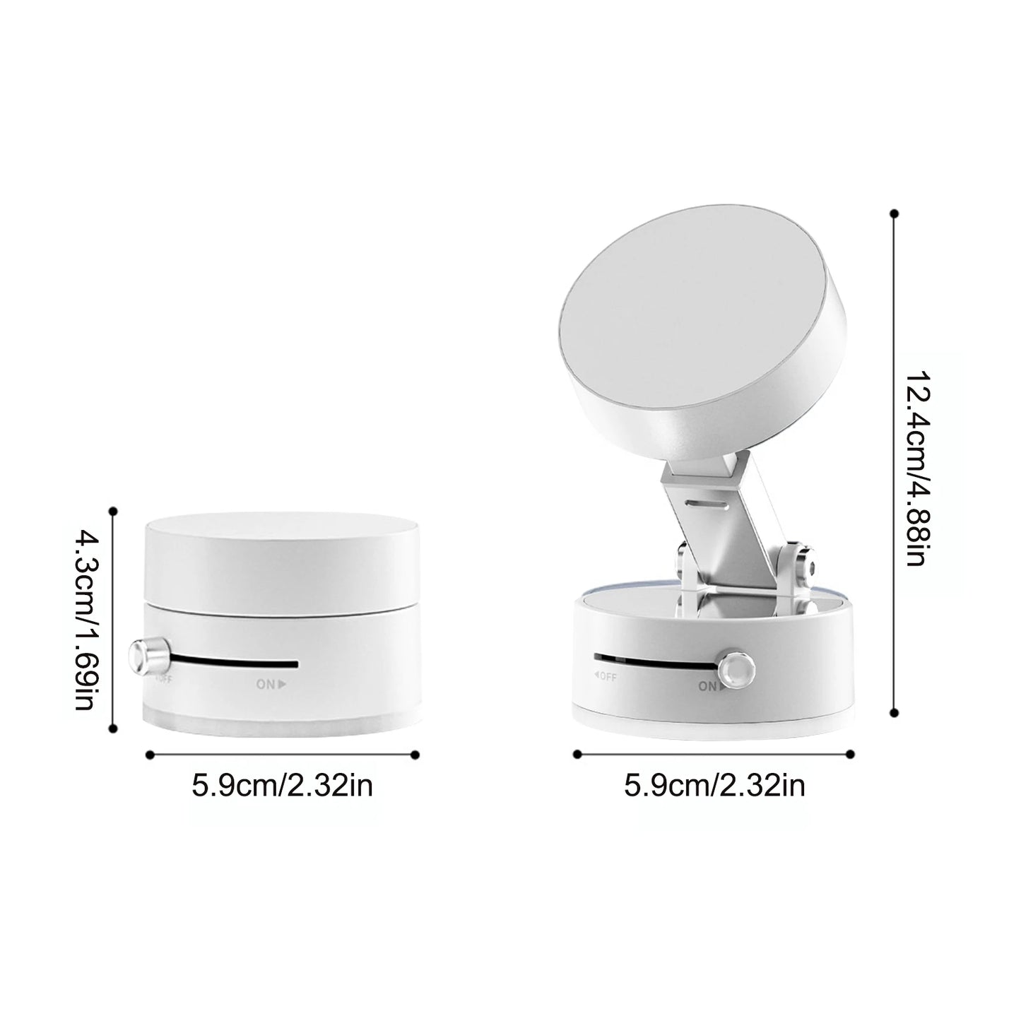 Vacuum Suction Cup Magnetic Car Phone Holder Double-Sided Foldable Magnetic Auto Phone Bracket For Car Interior Accessories