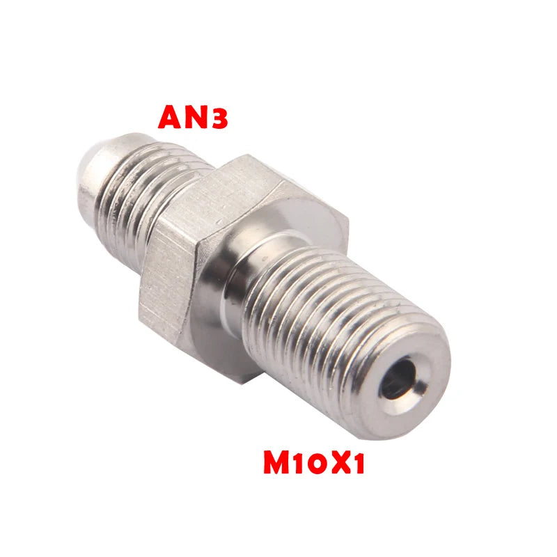 AN3 Motorcycle Motor Bike Hydraulic Brake Oil Hose Line Banjo Fitting m10x1 stainless Steel 10mm