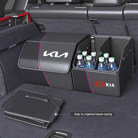 KIA Folding Car Trunk Organizer Box Storage Bag Tools Tidying For KIA EV6 Stinger RIO Sorento Picanto Ceed Borrego Syros K4 K5