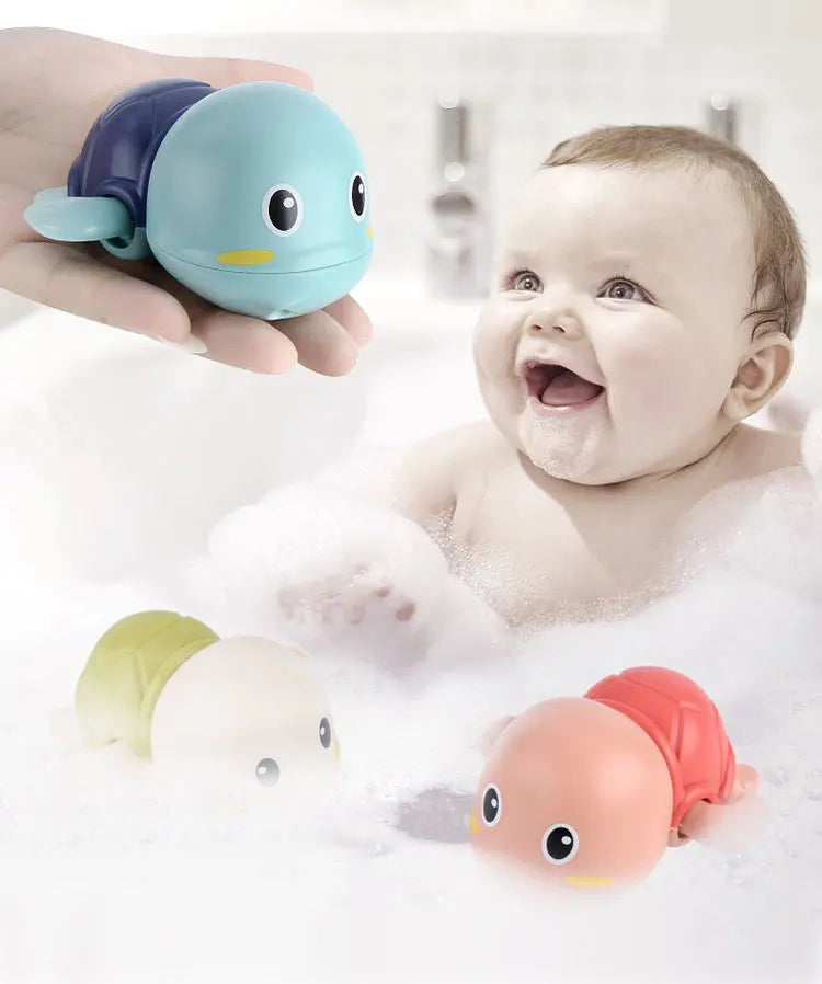 Cartoon Frog Bath Toy For Baby Swimming Pool Bathroom Beach Shower Game Duck Wind-up Clockwork Toy Summer Children Kid Water Toy