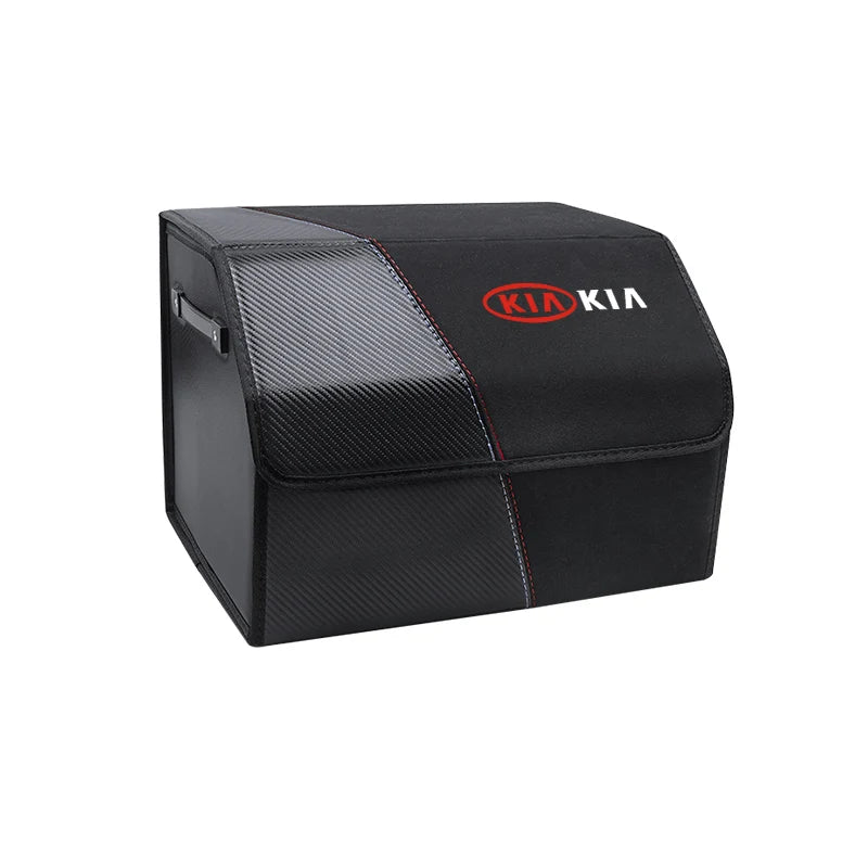 KIA Folding Car Trunk Organizer Box Storage Bag Tools Tidying For KIA EV6 Stinger RIO Sorento Picanto Ceed Borrego Syros K4 K5