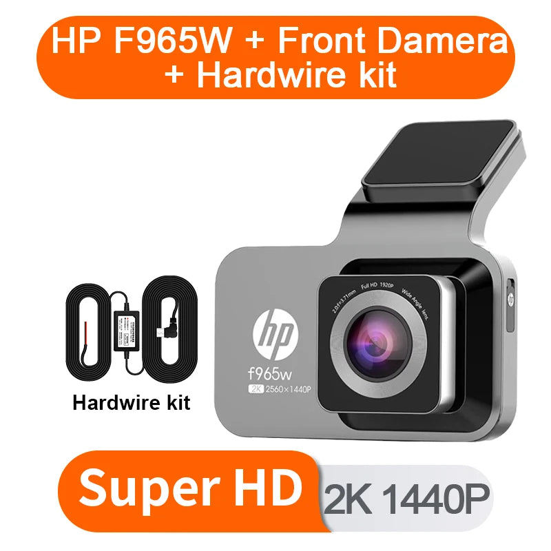 HP F965 In-Car Camera Dash Cam Ultra HD Night Vision WiFi Digital Video Recorder Loop Recording Parking Monitoring In-Car Camera