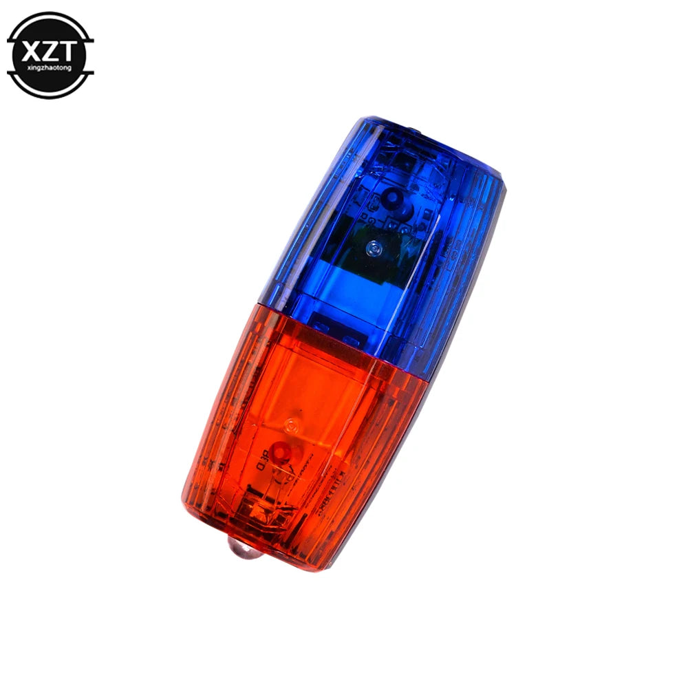 Red&Blue LED Strobe Warning Light Police Shoulder Clip Flashlight Outdoor Running Light USB Rechargeable Safety Helmet Work Lamp