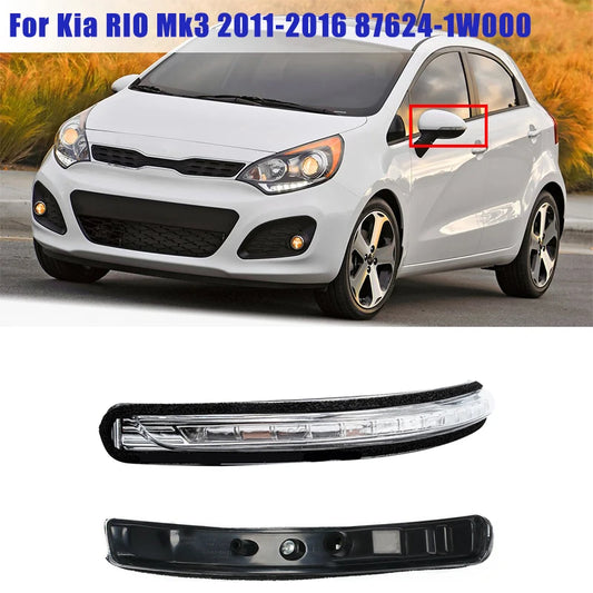 Car Rearview Mirror LED Side Turn Signals Light For Kia RIO Mk3 2011-2016 87624-1W000 Side Wing Repeater Indicator Lamp