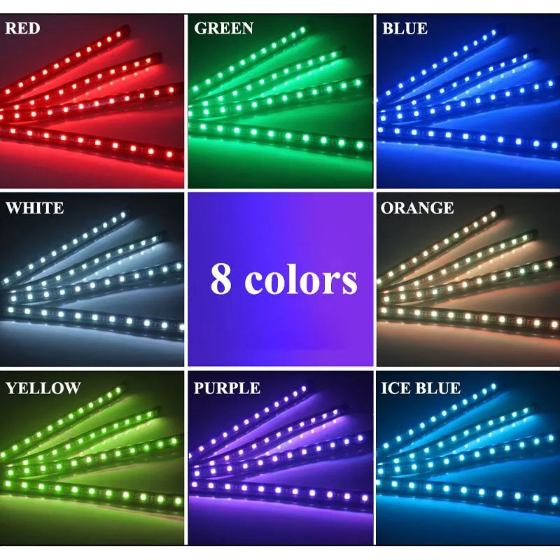 Neon LED LED Car Foot Light Ambient Lamp APP/Voice Control Auto RGB Decorative Lamp Car Cigarette LED Atmosphere Ambient Light