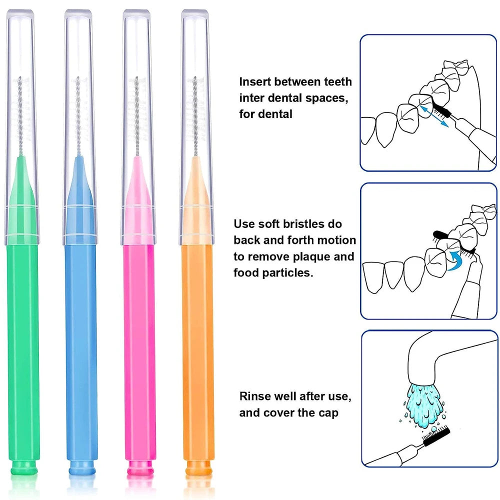 30Pcs Orthodontics Braces Interdental Brushes Clean Between Teeth Toothbrush Dental Teeth Brush Cleaning Oral Hygiene Care Tool