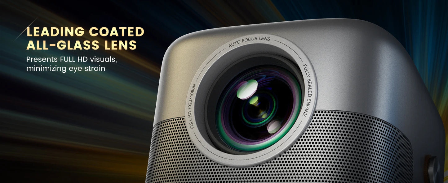 Mini Projector Native 1080P 4k Support Android Smart WiFi6 Portable Home Cinema Projector With Handle