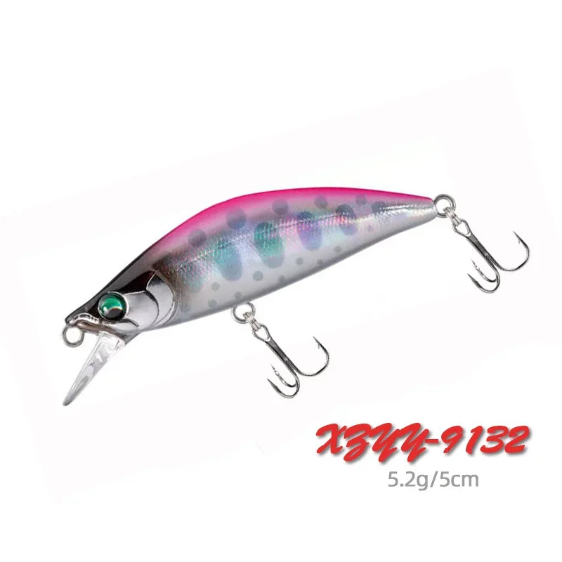 Japan Design Pesca Wobbling Fishing Lure 50mm 5.2g Sinking Minnow Isca Artificial Baits for Bass Perch Pike The Stream Trout