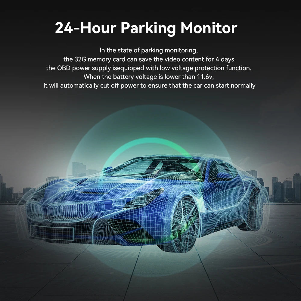 NOYAFA LF9 Pro WIFI Dash Cam 4K/2K DVR for Car Camera 24 Hour Parking Monitoring Loop Recording Car Camera With IR Night Vision