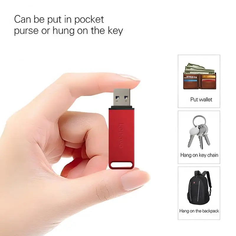 Lenovo U Disk 16TB Flash Drives High Speed Transfer 8TB USB 3.2 Type-C Interface 4TB 2TB 1TB USB Stick Phone Portable USB Memory