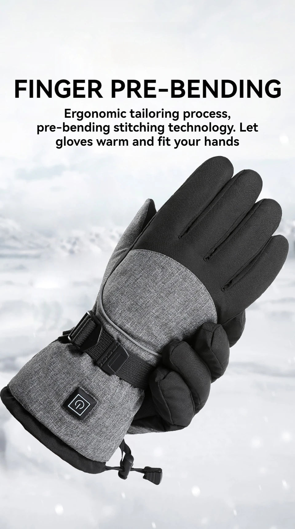 LOOGDEEL Heating Hand Warmer Electric Thermal Gloves Waterproof Snowboard Cycling Motorcycle Bicycle Ski Outdoor Winter Gloves