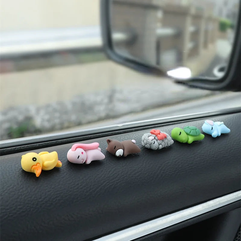 Cute Car Ornaments Car Center Console Display Screen Car Interior Decorations Little Turtle Cute Pendant Doll Girl