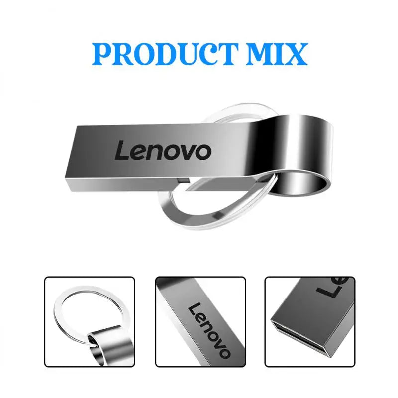 Lenovo 2TB Flash Drives USB 3.1 High Speed Metal Mini Pendrive 1TB Memory Stick Portable Drive Waterproof Memoria Storage U Disk